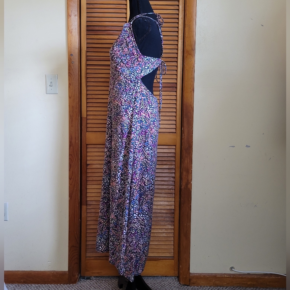 EUC H&M Floral Halter Maxi Dress Size Medium - Picture 4 of 4